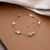 Japońska i koreańska lekka diamentowa motyl spersonalizowana wszechstronna modna bransoletka biżuteria na Instagramie na Instagramie