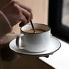 Tassen Untertassen Englische Keramik Kaffee Tasse Tee Set kreativ und Untertassen Nachmittag Milch Küchenzubehör