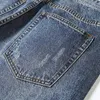 Mäns jeans Vackra vår- och sommarmärke riva av avsmalnande jeans gata hiphop trend herrar raka löst nio poäng byxor harem byxor l2403