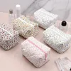 Storage Bags Functional Travel Pouch Flower Print Cosmetic Bag Set With Zipper Closure For Business Trip Capacity Portable Makeup