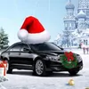 Fleurs décoratives Bowknot Car couronne de Noël vibrants couronnes de camions de camion de SUV festifs avec cravates de boules