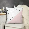 Kissen rosa und weiße dalmatinische Druck werfen benutzerdefinierte po sitzende Couch s