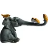 Creative Carente Cute Naughty Elephant Statue moderno armadio per vino decorazione da giardino Office Office Ornaments Decor 240322