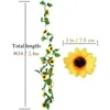 Decorative Flowers Artificial Rattan Flower Sunflower Wall Hanging Plant Decoration Leaf Home