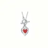 Brand de créateur Tiffays 925 Love Silver Silver Ot Ot Backle Coeur en forme de collier Pendant Famille Famille Small Crowd Collar Chain avec logo