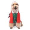 Vêtements pour chiens vêtements de Noël animaux de compagnie chats hiver chihuahua cug costume chaud santa claus festif manteau à capuche votants de chiot