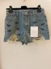 2024 High Waist Jeans Taille Haute 여성 여성 Jean Femme 고품질 패션 여성 청바지 무릎 길이 찢어진 청바지를위한 청바지 플러스 크기 데님 반바지