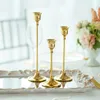 Titulares de vela 1/3pcs Conjunto de castanho de castelas de bronze retro Decoração vintage para lustre de mesa para casa