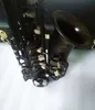 Suzuki Real Po Wysoka jakość saksofonu alto e płaska matowa czarna piękne guziki Wylane profesjonalne instrumenty muzyczne Sax9043367