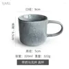 カップソーサーヨーロッパコーヒーカップソーサーセット小さな磁器手作り茶ハンドルテクスチャタザデセラミカクリエリックフレンズ50