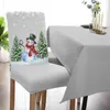 Chair Covers Christmas Winter Snowflake Snowman Cover Stretch Elastic Dining Room Slipcover Spandex Case For Office