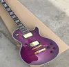 I lager Anpassad elektrisk gitarr med Flame Maple Top i Purple Color är alla färg tillgängliga högkvalitativa GUITARRA8564037