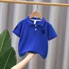 Sommer Baby Jungen T -Shirt Kurzarm Polo -Hemden für Jungen Kinder Solid Farbe T -Shirt Baby Top Boy Kleidung Korea 240325