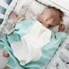 Blankets Baby Knitted Blanket Born Swaddle Wrap Kids Playing Mat Sleepsack Outdoor Stroller Covers Crib Quilt Beach