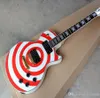Red and white electric guitar body 2 EMG pickups gold hardware mahogany scales custom offers6117334