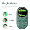 Entsperrtes I15 Mini Mobiltelefon Metal -Rahmen Magic Voice 1.39 "Runde Bildschirmgeschwindigkeit 2 Sim GSM -Lautsprecher FM Blacklist Taschenlampe Blacklist