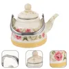 Dinnerware Sets Household Enamel Tea Pot Vintage Decorative Kettle Water Coffee