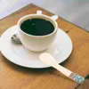 Kaşık kabuk kaşık yumurta mutfak esaslar tatlı yeniden kullanılabilir çorba dekoratif ev karıştırma küçük yemek kahve