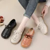 Casual Shoes 2024 Flat Loafers Oxford Shoe Women Lace Up Hollow Out Flats Comfortable Women's Moccasins Summer Cutout Business Office