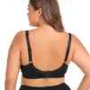 Spitzenstahlring -Unterwäsche plus Größe eng sitzender BH Damen Sport solider Vneck atmungsaktive Korsetts nahtlose dünne Dessous 240407