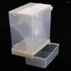 Autres alimentations d'oiseaux Boîte automatique intégrée pour le mangeur de mangeoires pour petits à grands oiseaux blancs