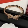 Cart Bracciale Autumn e inverno New Leopard Head Bracciale a diamante Full Diamond con stile antico cinese di stelle squisite artigianato fatto a mano Luce alla moda Luxury Gir