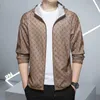 Summer Sun Protection Clothing Mens Thin Hooded Jacket Full Print B-Word Live Broadcast Outdoor Skin
