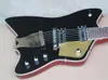 G6199 personnalisé Billybo Jupiter Thunderbird Black Top Guitar Guitare Red Mahogany Body Sparkle Gold Pickguard5261251