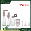 Bottiglie di stoccaggio 1/2pcs 10/30/50/100 ml Shampoo in plastica Svuoto pacchetto trasparente Acqua a conchiglia bottiglia trasparente