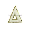 Sewing Notions & Tools Self Adhesive Chenille Es Greek Letter Embroidered White Repair Applique Sticker For Clothing Shoes Backpack D Dhx93