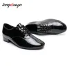 Chaussures Chaussures de danse professionnelle masculines Chaussures de danse moderne en plein air Tango salon de bal des chaussures de danse latine masculine en cuir lacet up jazz baskets