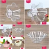 Ice Cream Tools Disposable Plastic Bowls Flower Shape Clear Pet Dessert Cup Drop Delivery Home Garden Kitchen, Dining Bar Kitchen Dhpv7