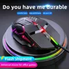 マウス人間工学に基づいたゲームマウスUSBマウスゲームRGB Mause Gamer Mouse 6ボタンLEDサイレントマウスPCラップトップコンピューターY240407