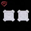 Designer Hip Hop 10 mm Shine Moissanite Square Iced Out Unisexe Hiphop Fashion Bijouts Gold Ored Gold Oread