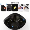 Clip UV LED -Nagellampe 72W professioneller Schnellgel Nagellacktrockner ausgehärtet für Salon mit 4 Timer -Einstellung LCD -Touchscreen