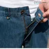 Men's Shorts Summer denim cargo cut pants with large pockets for mens shorts hip-hop loose and fat plus size jeans shorts J240407