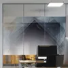 Adesivos de janela Decalques decorativos de filme de vidro fosco podem ser reembolsados da empresa doméstica geométrica figuras transmitindo leve opaco