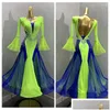 Abbigliamento da palcoscenico Abcdance Absance Modern Waltz Tango Competizione da ballo Dance Smooth Costume Long Green Drop Delivery Delivery Dhkde