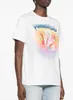 2024 Summer Ny retro Leisure Fashion Shell Letter Flower Printed T-shirt gjord av ren bomull mångsidig lös innerlager topp kortärmad vit t-shirt