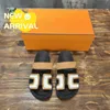 Designer Slippers Oran Sandalen Leer Slides Summer Beach Classic Flat Fahion Men Damesschoenen