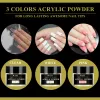 Flüssigkeiten 8/12 pcs 30g Acrylpulver mit Acrylflüssignägelkunst -Monomer -Flüssigkeits -Set mit Nagelbürste, rosa weißer Acrylpulver