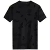 Pure cotton men's T-shirt cactus plant velvet printed short sleeved T-shirt men's 2024 summer new loose fashion brand top