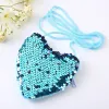 Sequins Children's Shoulder Bag Fashion Funny DIY Heart Coin Purse Cartoon Cute Lanyard Zero Wallet Creative Mermaid Tail Sequin