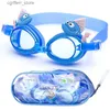 Baby Bath Toys Childrens Goggles meninos impermeáveis e anti-FOG HD Glasses de natação meninas meninas grandes tampa de natação Goggles de natação Conjunto Kids L48