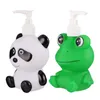 Liquid Soap Dispenser 2 Pcs Glass Cartoon Lotion Packaging Travel Shampoo Green Melamine Press Bottle