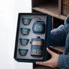 Ensembles de thérapie express tasse un pot de quatre plats portables en céramique TEAPOT BOX BOX