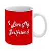 Tazze amo la mia ragazza tazza bianca ad amici e familiari regalo creativo 11 oz caffè ceramico bae girlfri