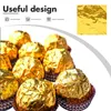 Herramientas de hornear 100 PCS Papel envolvente Barra de chocolate Barra de chocolate Candy Gold Aluminium para Navidad de trufa casera