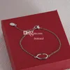 Braccialetti Charm Charm Metal Braccialetti Lettera Braccialetti Carattene 18K Gold Bangles Gioielli alla moda