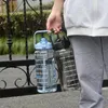 ウォーターボトル1PC 2000ML/67.62OZプラスチックカップポータブル大容量男性用女性学生用アウトドアスポーツ